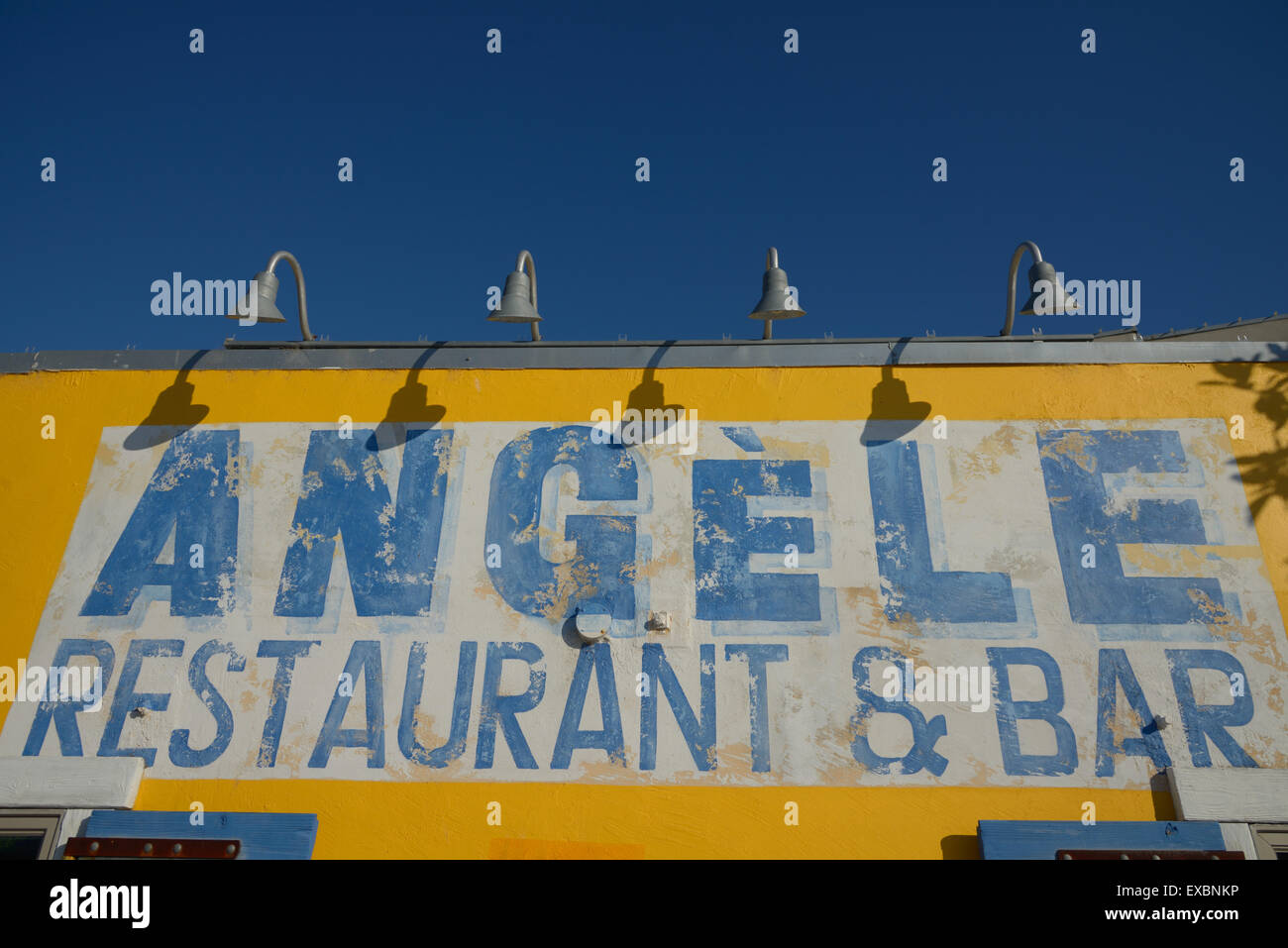 Das Angèle Restaurant und Bar am einzigartigen Flussufer, Napa CA Stockfoto