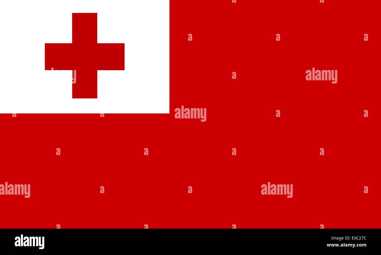 Tonga Flagge Stock Vektor