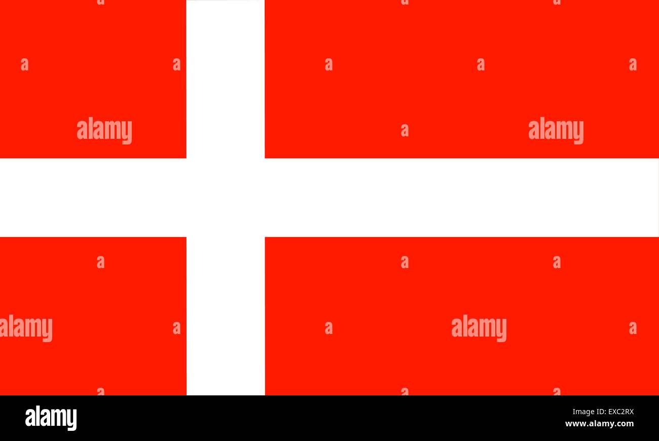 Dänemark Flagge Stock Vektor