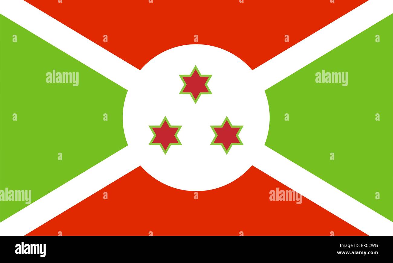 Flagge Burundi Stock Vektor