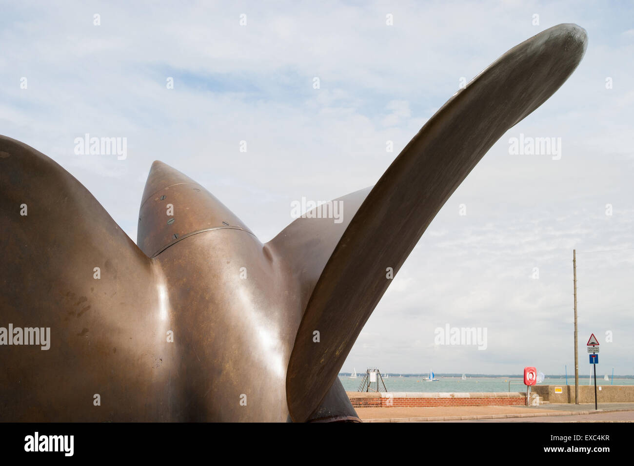 H.M.S Cavalier Memorial, der Esplanade East Cowes, Isle Of Wight, Großbritannien Stockfoto