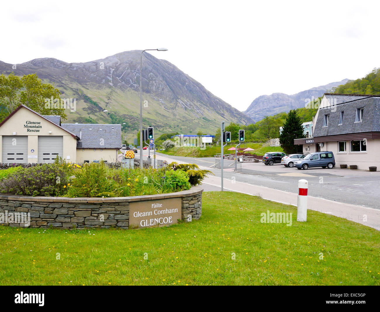 Glencoe Village, Glencoe, Argyll, Schottland. Stockfoto