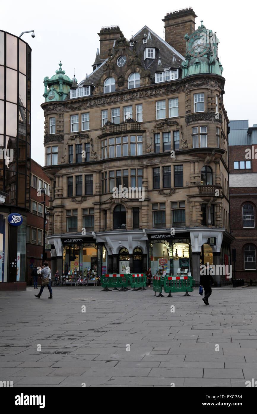 Blick auf das Pierson Chambers Gebäude von der Grainger Street, Newcastle Stockfoto