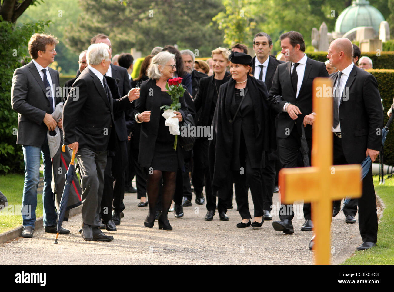 Beerdigung von Udo Jürgens am Wiener Zentralfriedhof mit Panja Jürgens