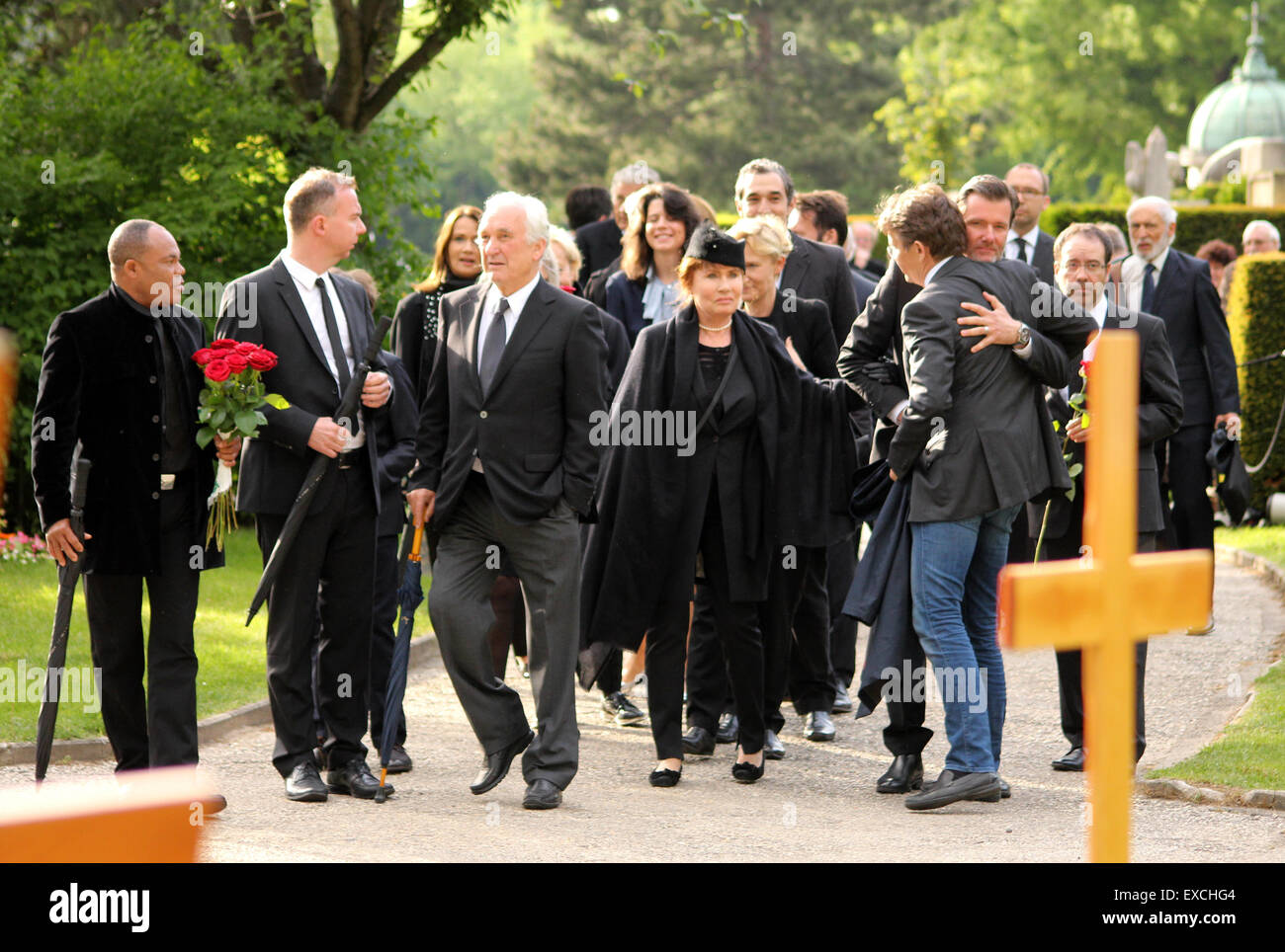 Beerdigung von Udo Jürgens am Wiener Zentralfriedhof mit Panja Jürgens