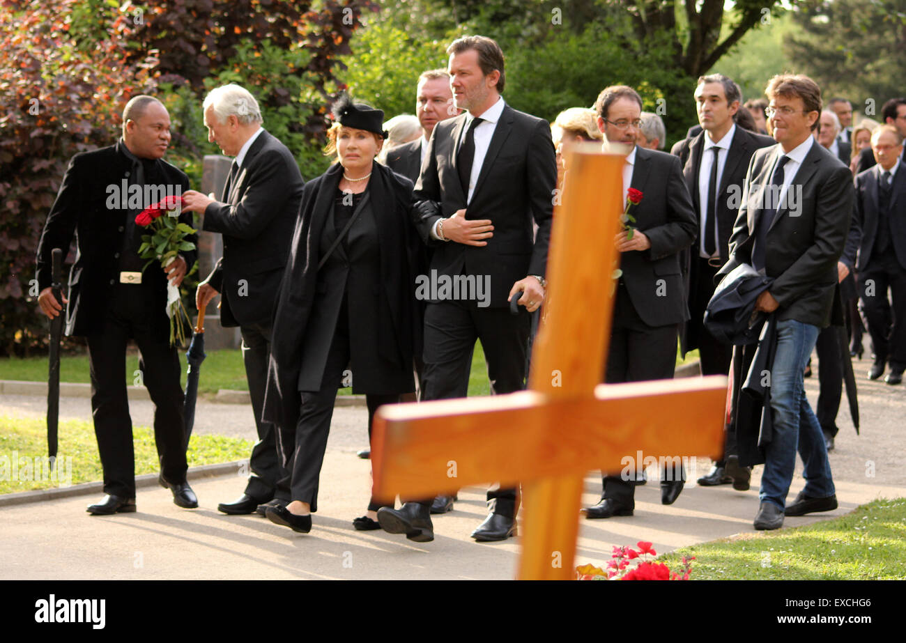 Beerdigung von Udo Jürgens am Wiener Zentralfriedhof mit Panja Jürgens