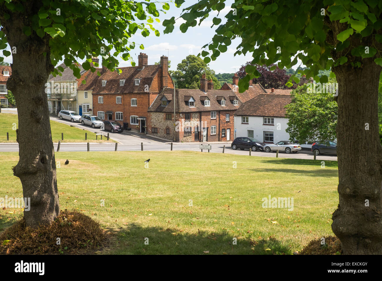 Marlborough Stadt Wiltshire England grün Stockfoto