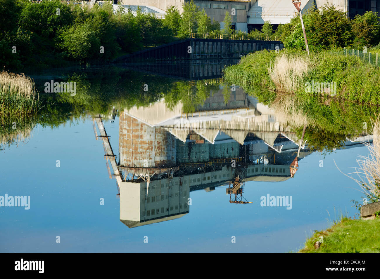 Northwich ist WALLERSCOTE Insel SODAASCHE Werke AKA THE SNOW FACTORY The Wallerscote Works in Northwich ein live Industrie Stockfoto