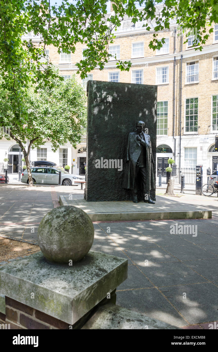 Wallenberg-Statue (1996) von Philip Jackson. Great Cumberland Place, London. Raoul Wallenberg Stockfoto