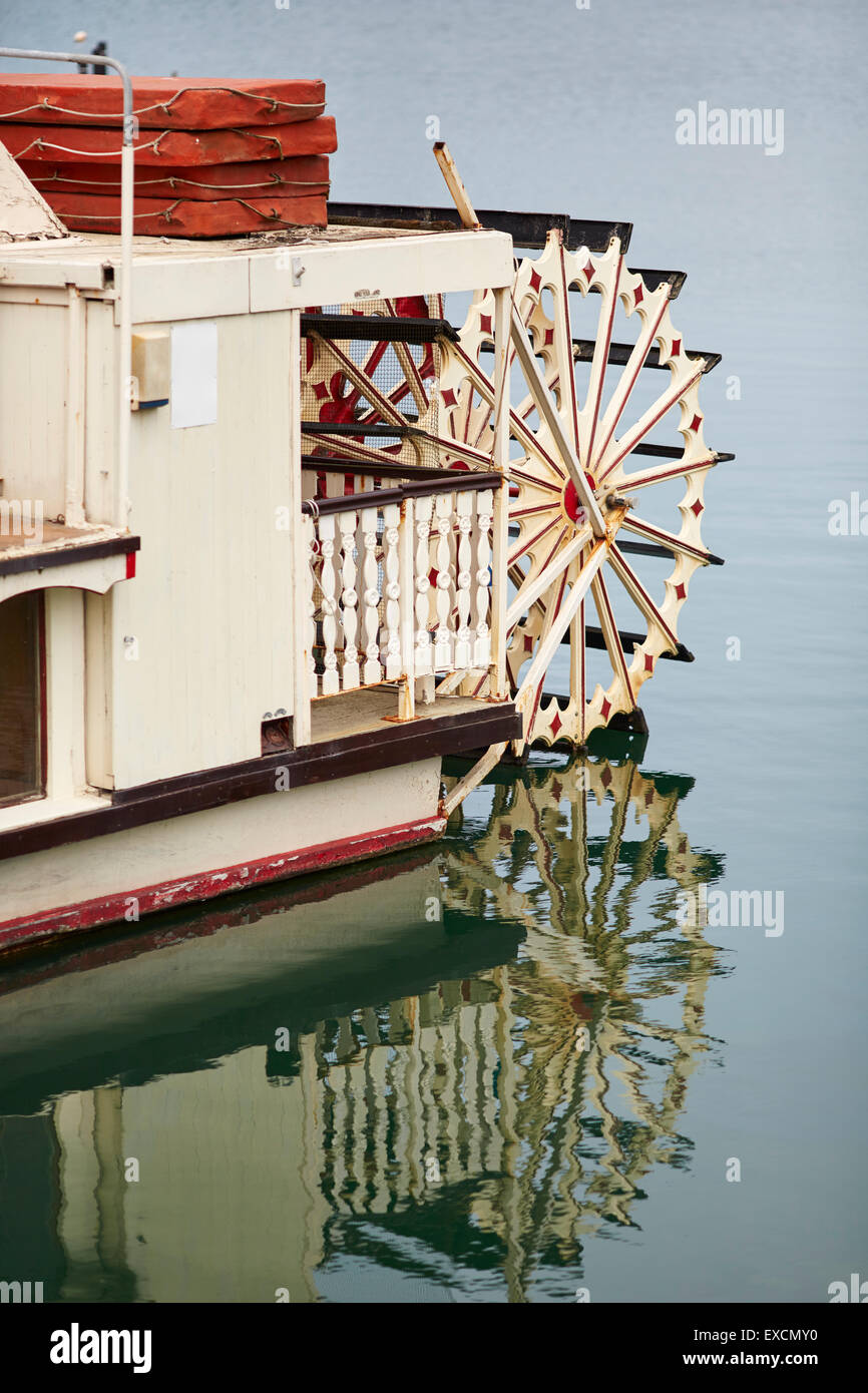 Bilder rund um Southport im Bild gemacht Southport Belle – ein Mississippi-Stil-Paddelboot auf den Mann der Marine See-Sou Stockfoto