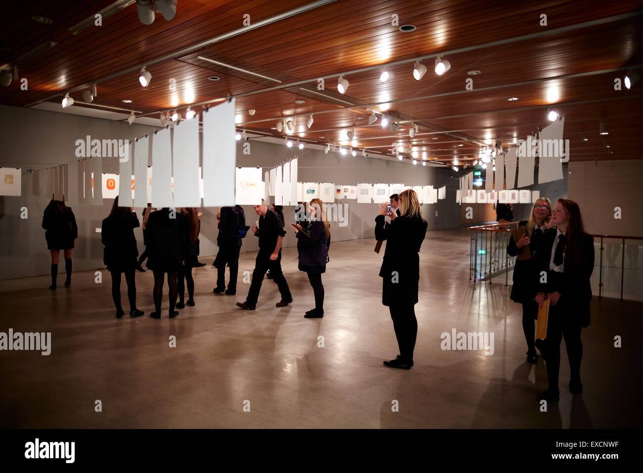 Manchester Whitworth Art Gallery Interieur Stockfoto