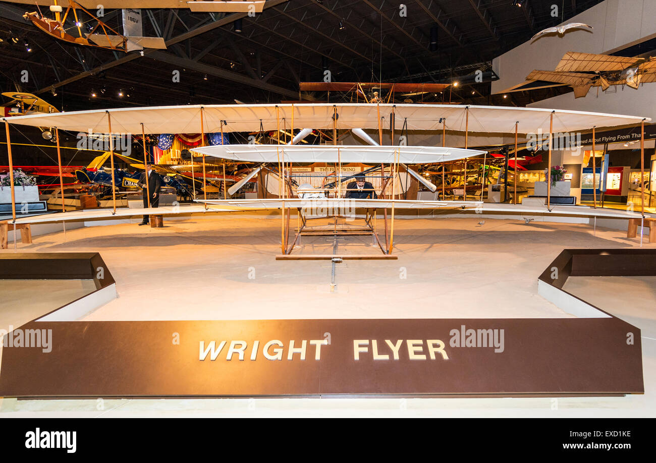 Wisconsin, Oshkosh, Experimental Aircraft Association, EAA AirVenture Museum, Wright Flyer Replik Stockfoto