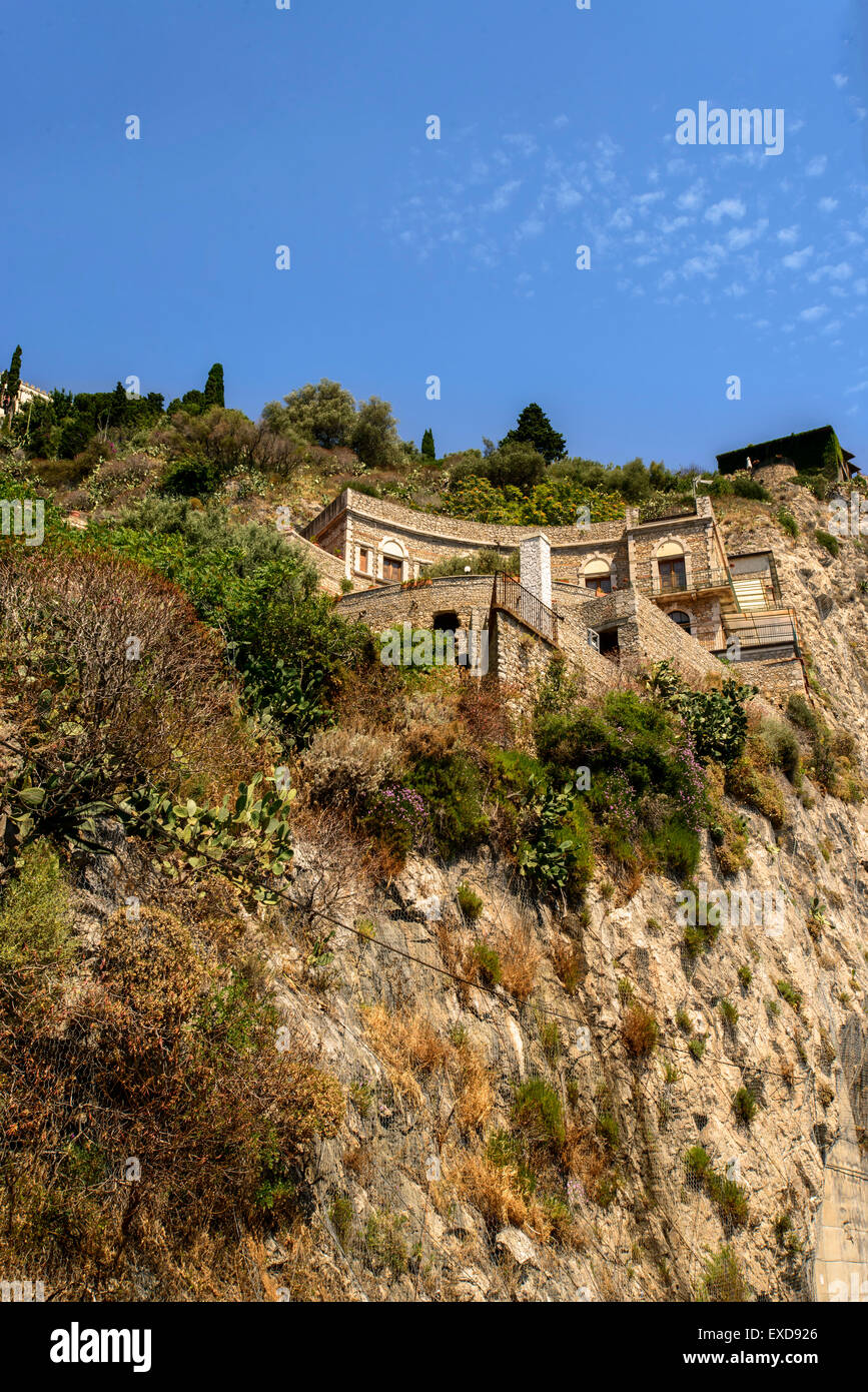 Klippe Seite Haus, Isola Capo, Sizilien Stockfoto