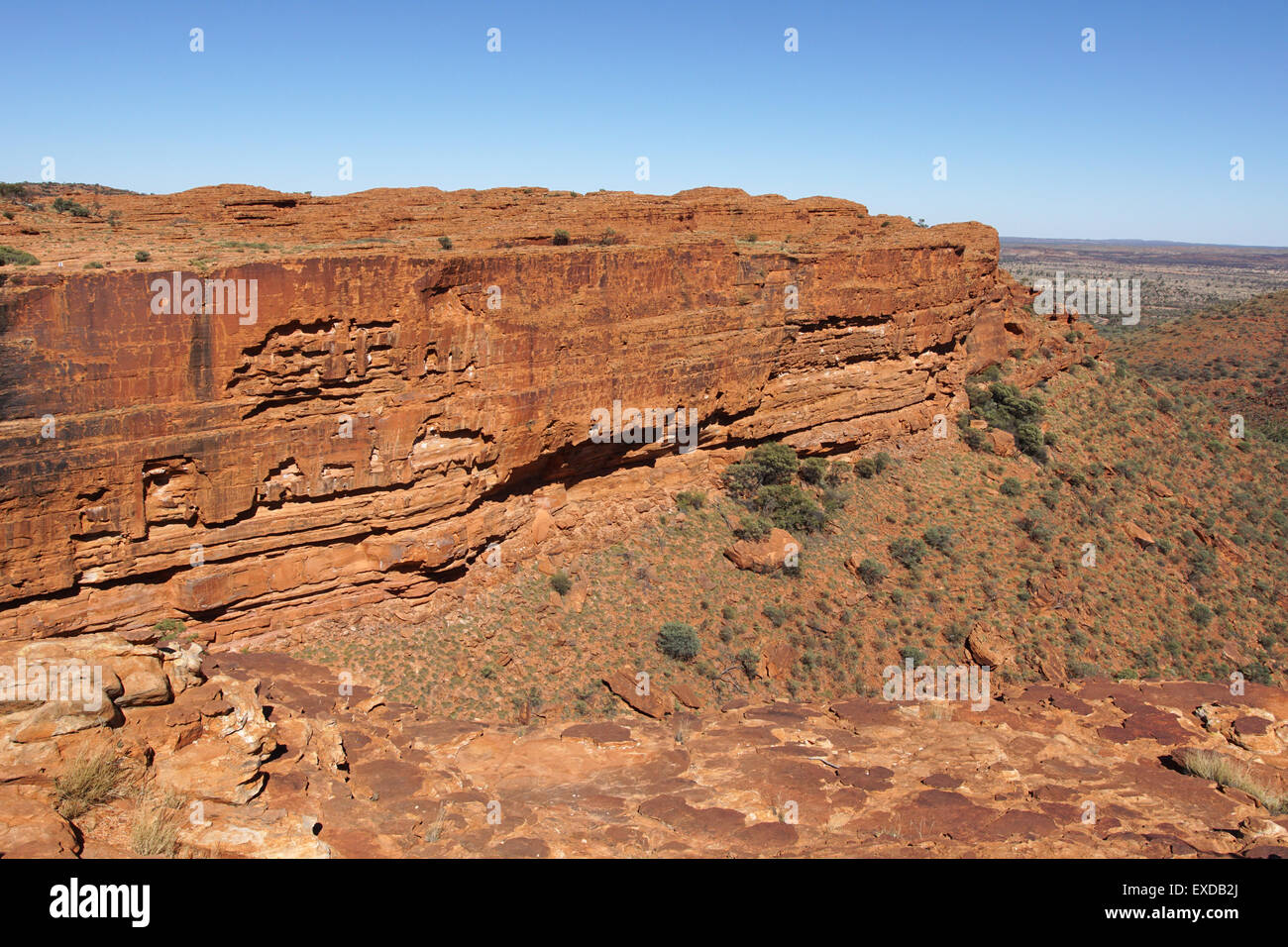 Landschaft des Kings Canyon, Outback von Australien Stockfoto