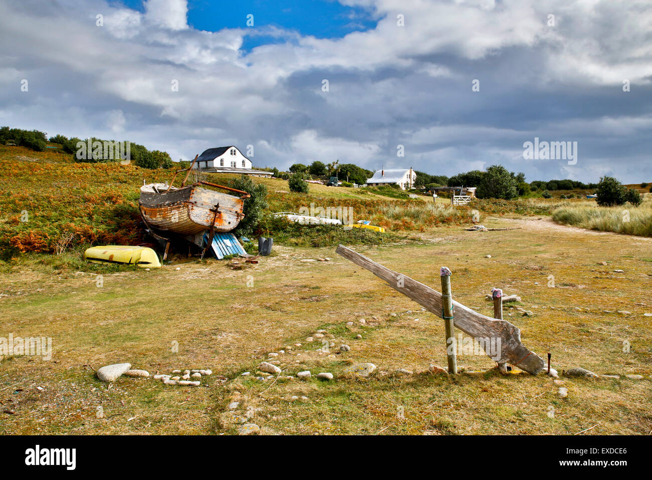 Gugh; St Agnes; Isles of Scilly; Home-Made Sonnenuhr; UK Stockfoto