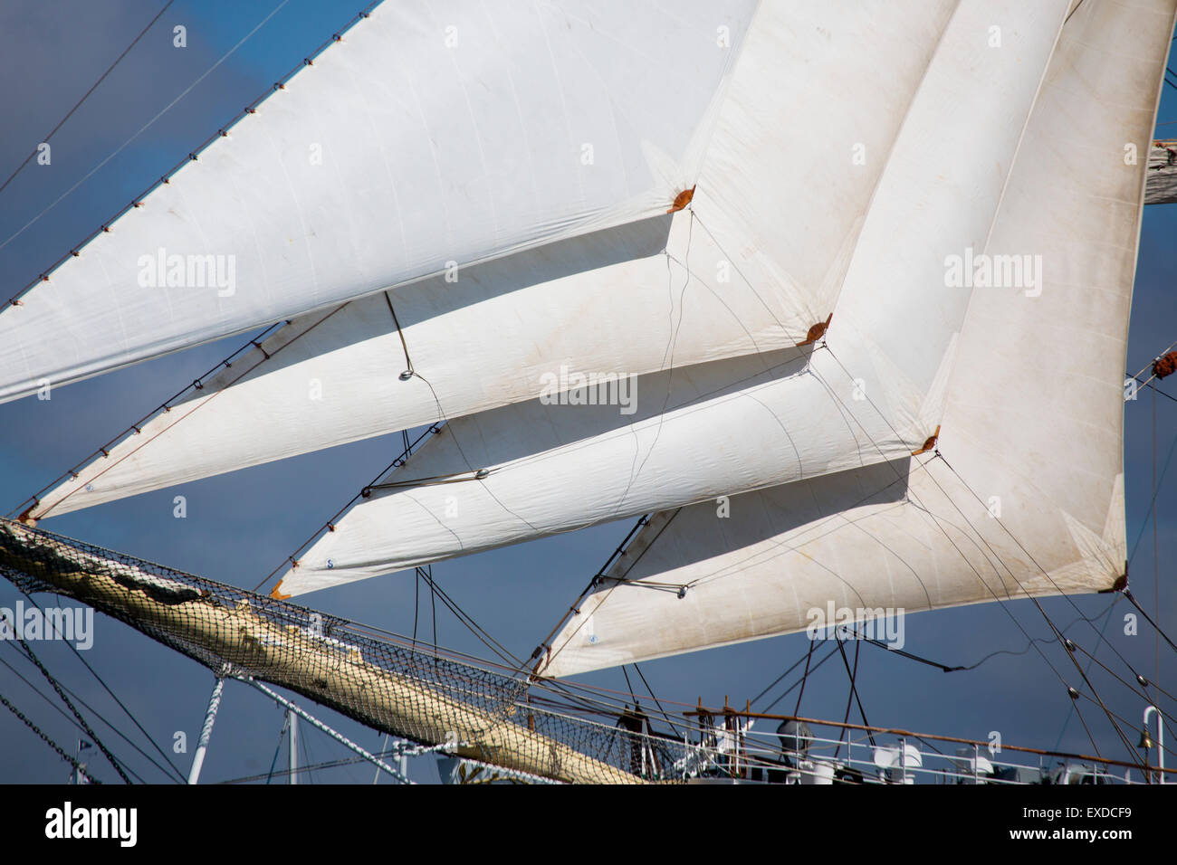 Tall Ship Segeln; Regatta; Falmouth 2014 Cornwall; UK Stockfoto