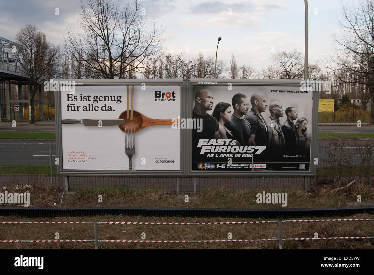 Plakate Berlin Deutschland Stockfoto