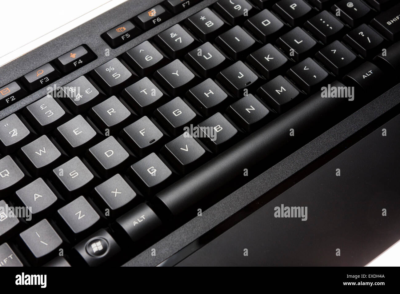 Computer Tastatur Eingabegerät. Teil der Tastatur, Tasten mit ESC oben und  ALT an der Unterseite der Tastatur, Schwarz Stockfotografie - Alamy