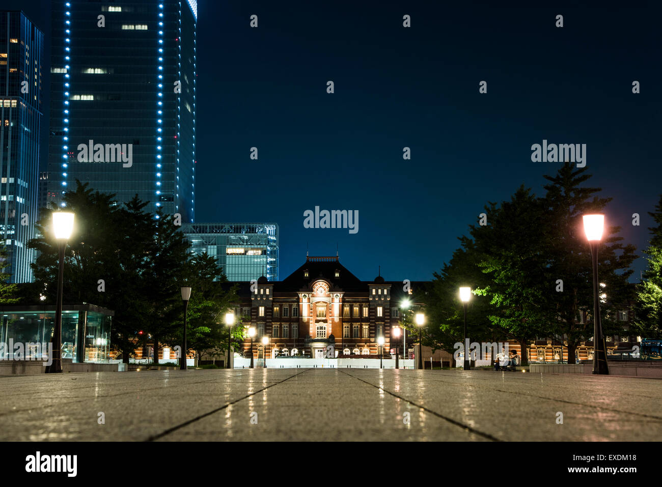 Außenseite des Tokyo Station, Chuo-Ku, Tokyo, Japan Stockfoto