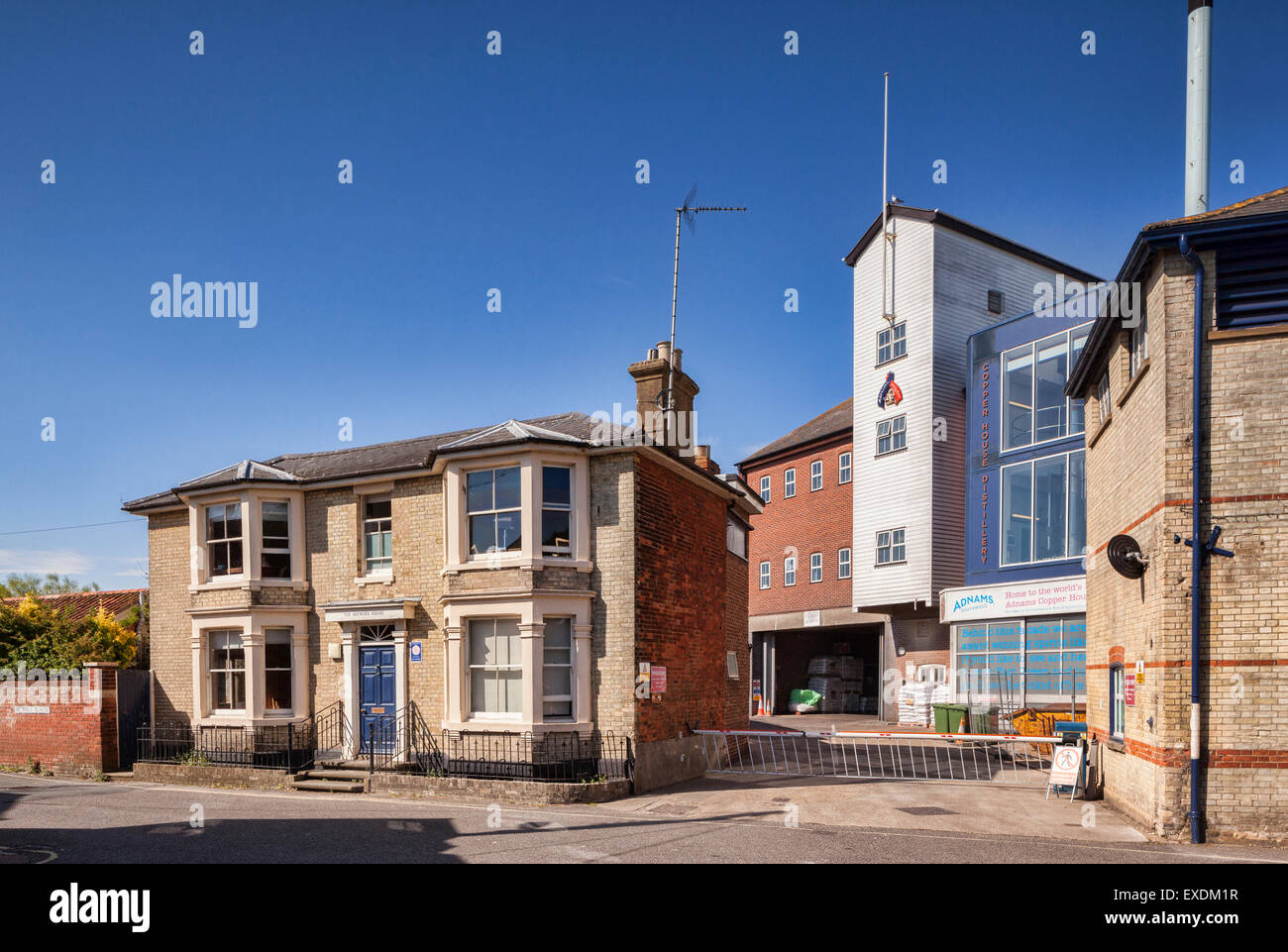 Adnams Distllery und der Brauer Haus, Southwold, Suffolk, England. Stockfoto