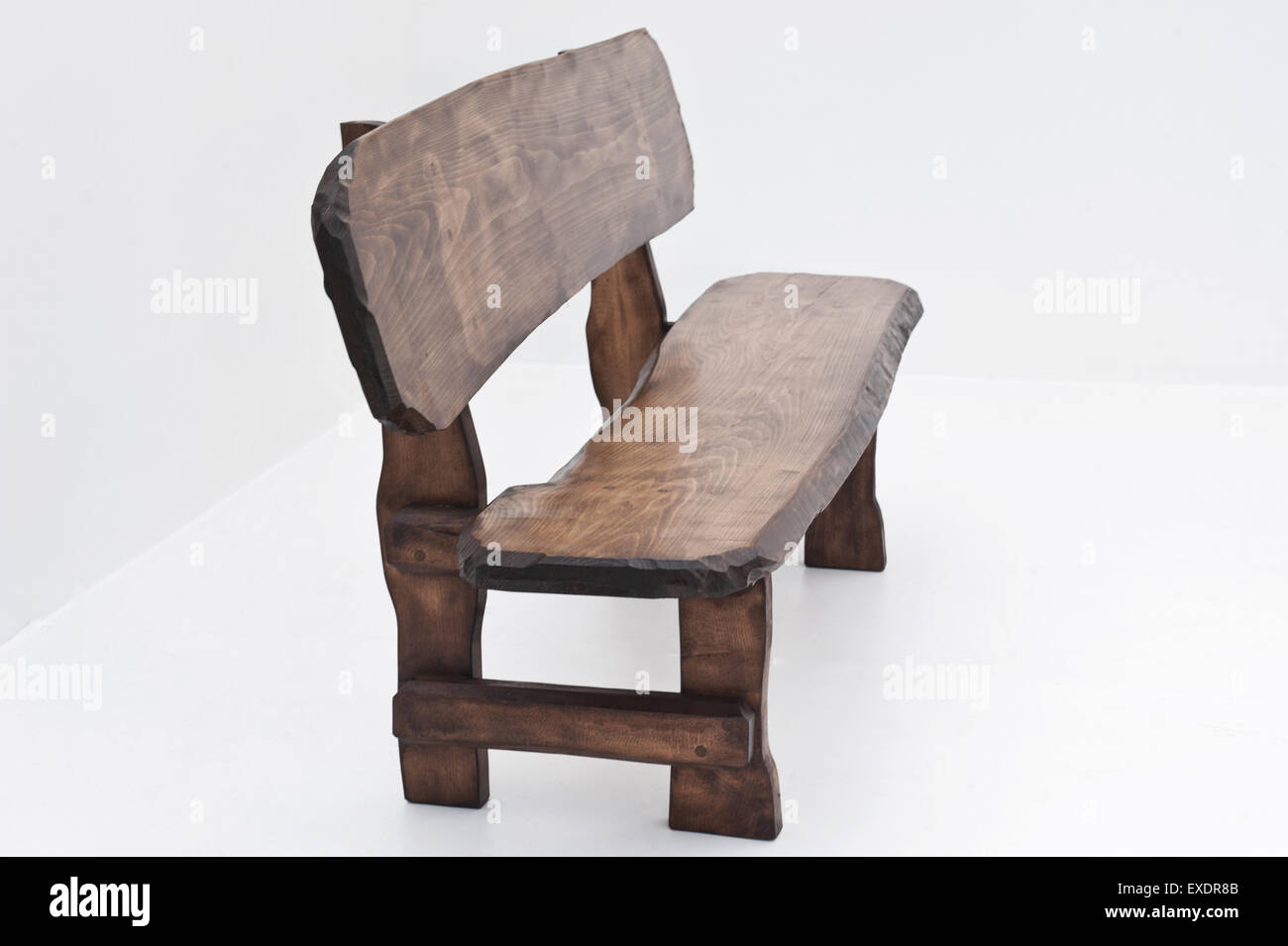 Handgefertigte Möbel aus Holz, isoliert auf weiss Stockfoto
