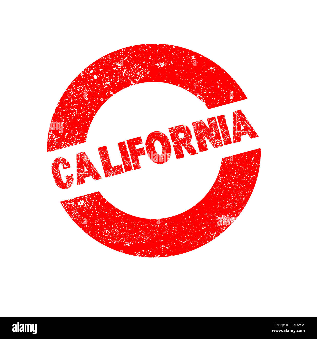 Ein Stempel Tinte mit dem Text California. Stockfoto