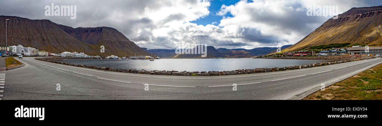 Isafjördur isländische Landschaft Stockfoto