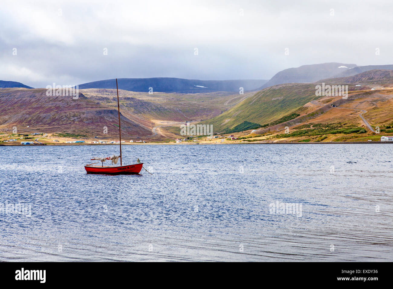 Isafjördur isländische Landschaft Stockfoto
