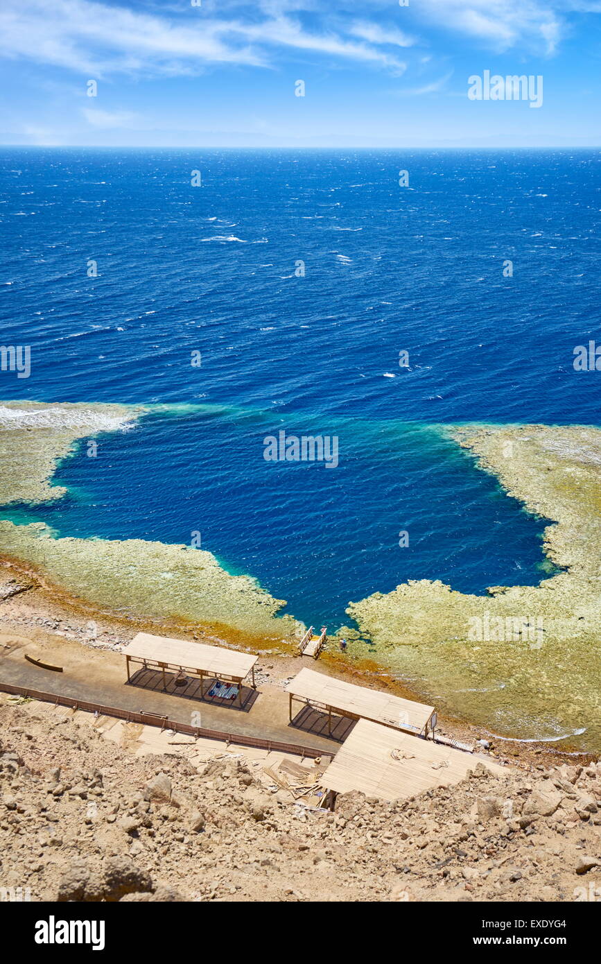 Blaues Loch, Dahab, Sinai, Rotes Meer, Ägypten Stockfoto