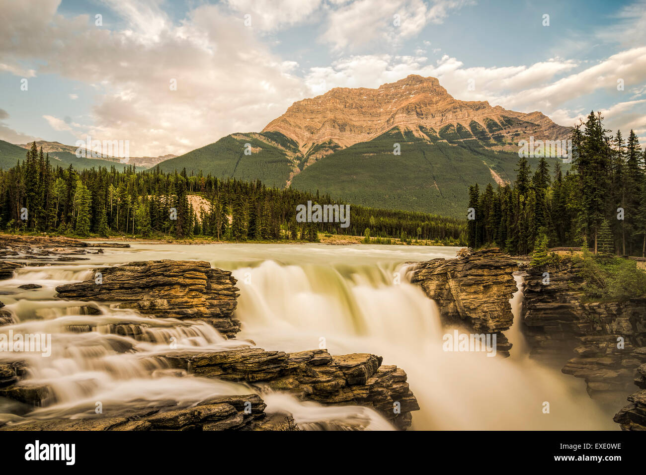 Athabasca Falls, Jasper Nationalpark, Alberta Kanada Stockfoto