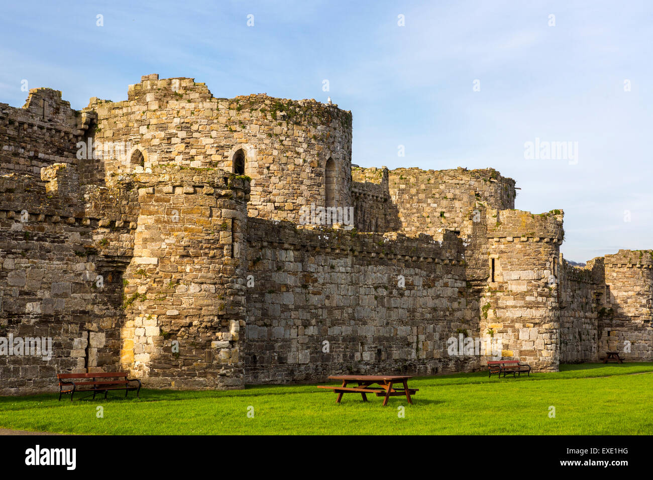 Beaumaris Castle, Anglesey, Wales, Vereinigtes Königreich, Europa. Stockfoto