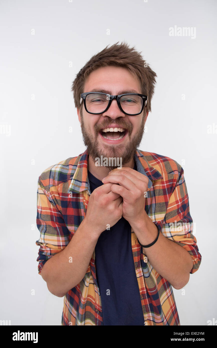 Bärtiger Mann Stockfoto