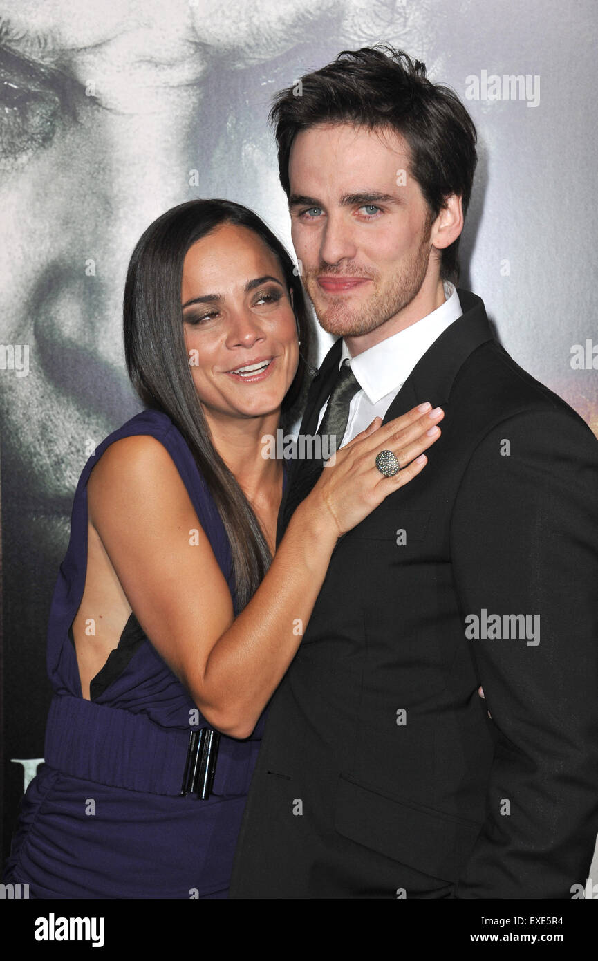 LOS ANGELES, CA - 26. Januar 2011: Colin O'Donoghue & Alice Braga bei der Weltpremiere ihres neuen Films "The Rite" an Graumans Chinese Theatre in Hollywood. Stockfoto