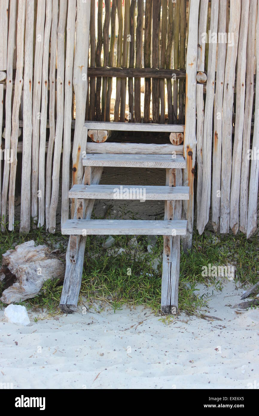 Strand ändern Hütte am Strand, Cozumel, Mexiko Stockfoto