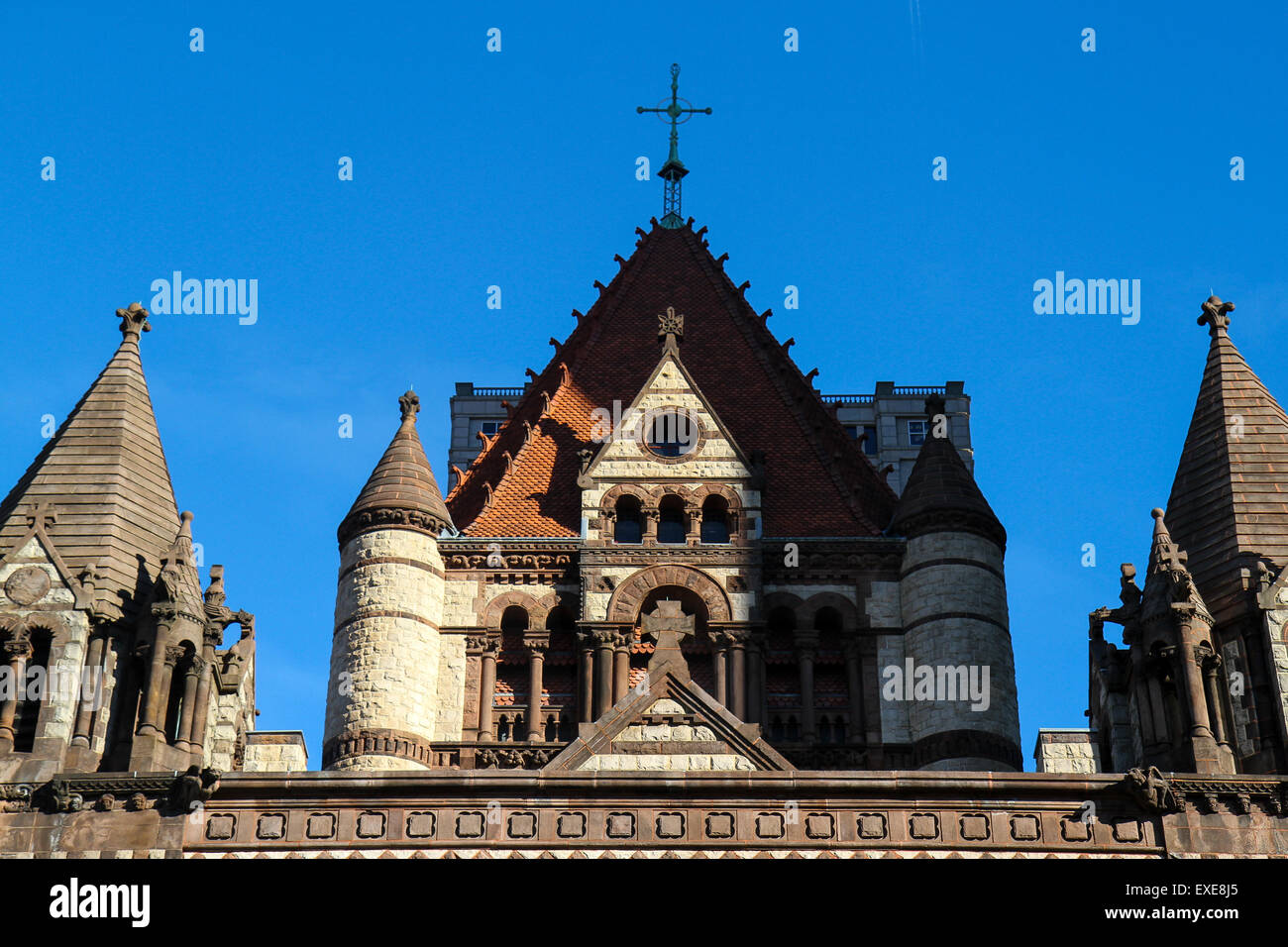 Detail der Trinity Church, Boston, Massachusetts, USA Stockfoto
