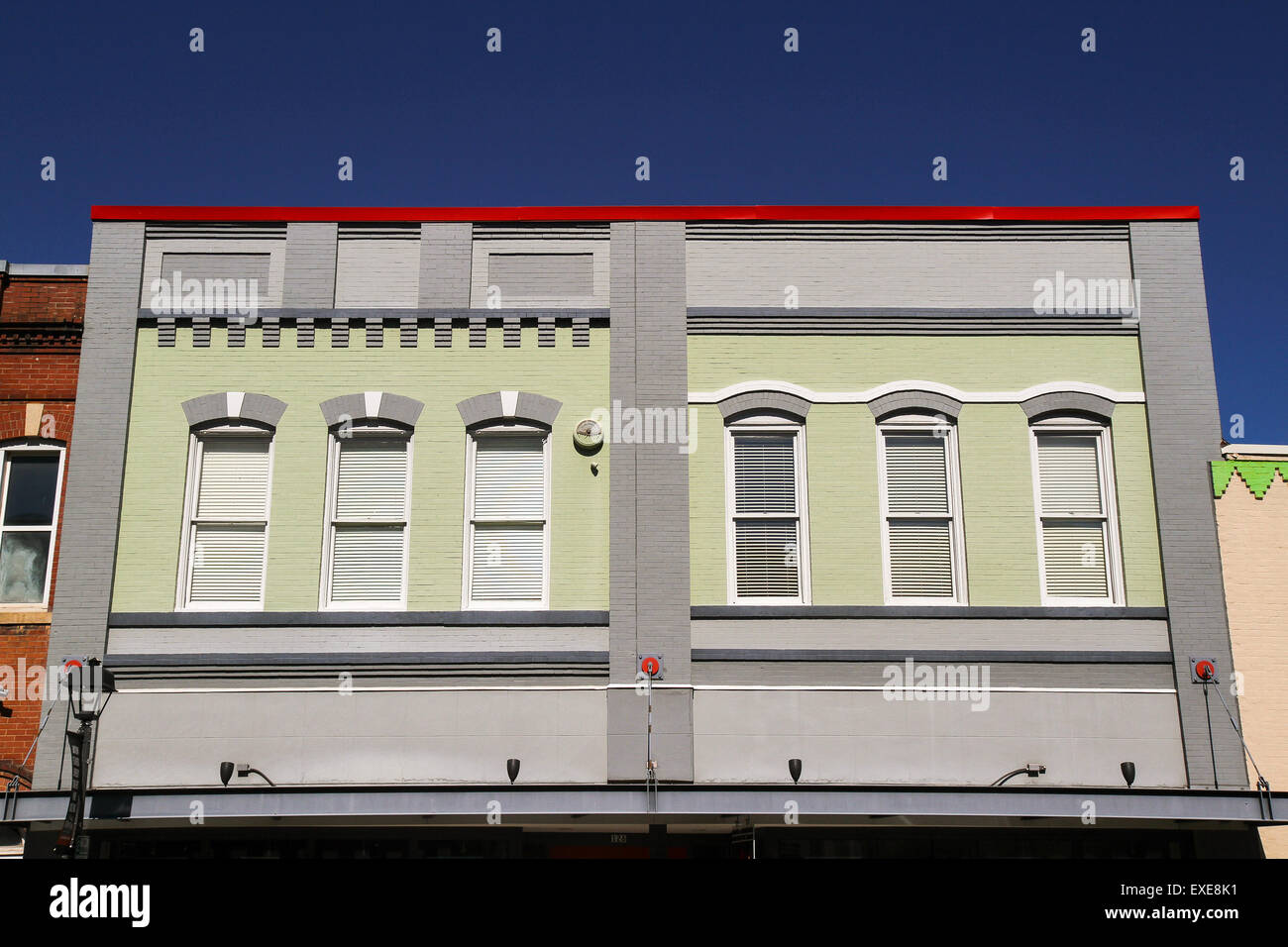 Fassade in Mooresville, North Carolina Stockfoto