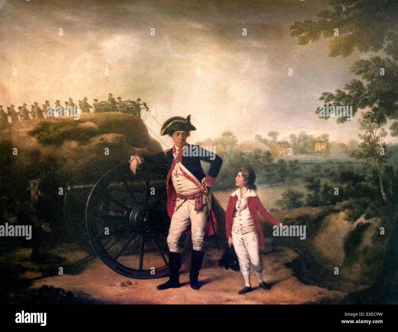 Captain William Congreve mit seinem Sohn William mit Philip Reinagle, ca. 1780 Stockfoto