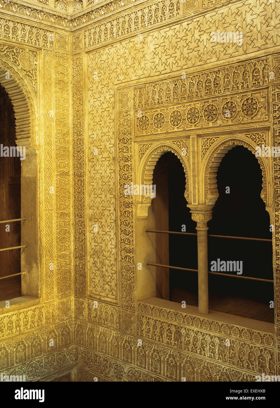 Die Alhambra. Maurische. Nasrid Dynastie. Turm der Prinzessinnen. Königlicher Palast. 15h Jahrhundert.  Granada. Andalusien. Spanien. Stockfoto