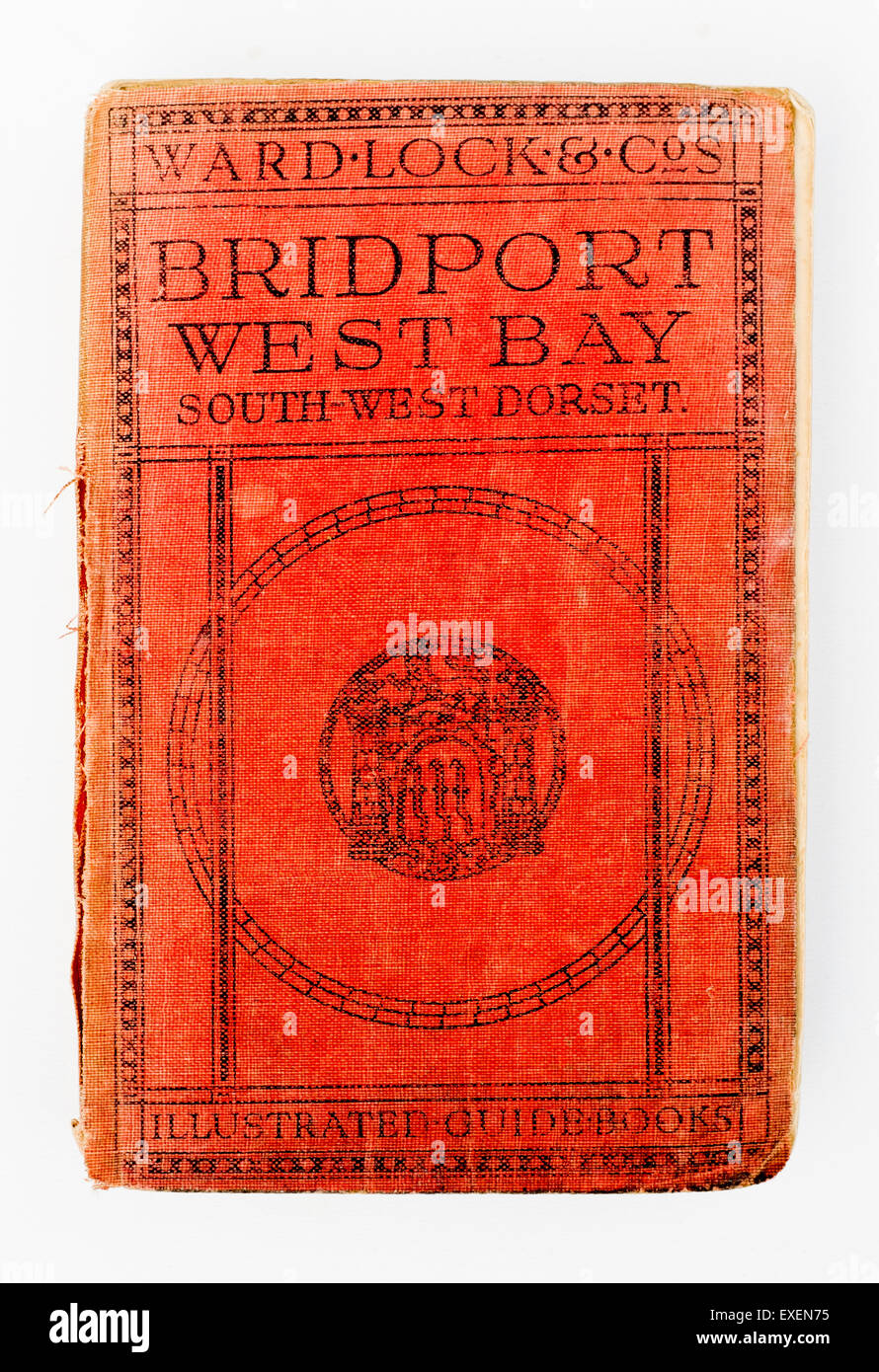 Alte Vintage Ward Lock Reiseführer, Bridport West Bay South West Dorset Stockfoto