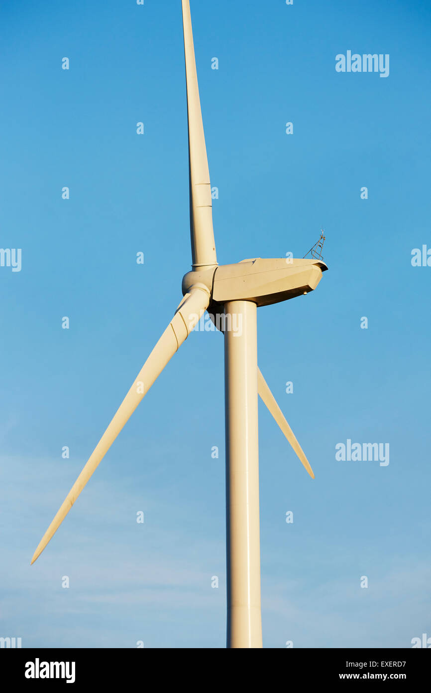 Abschnitt einer Windkraftanlage Stockfoto