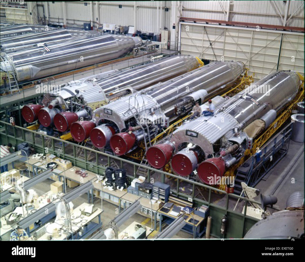 Die Atlas negative Collection zeigt Bilder des Atlas-Raketensystems, das von Convair und General Dynamics entwickelt wurde. Diese Bilder dokumentieren die Entwicklungs- und Testphasen einer der ersten US-Interkontinentalraketen (ICBM). Stockfoto