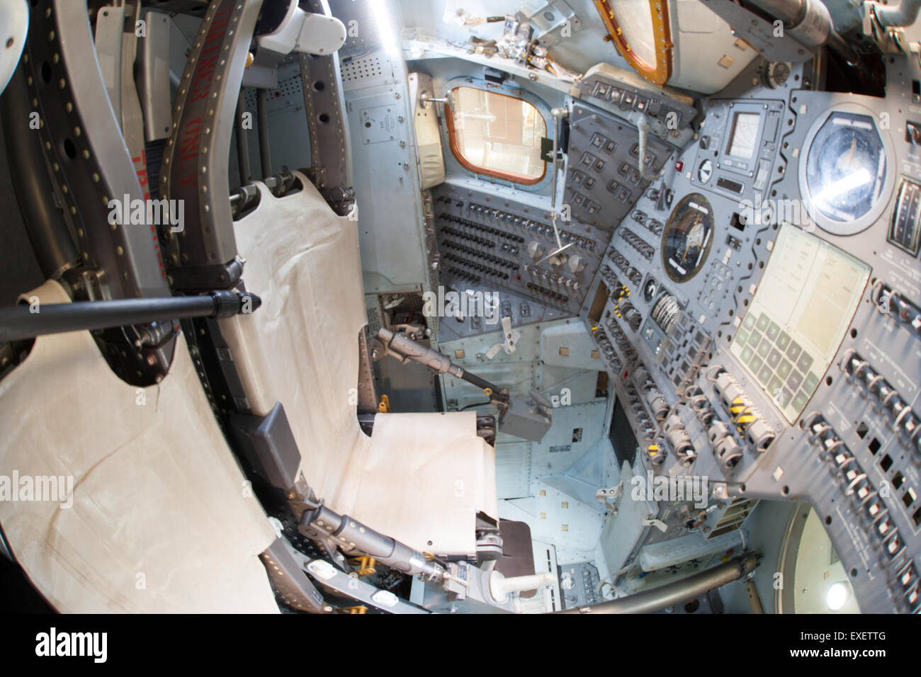 Apollo Command Module Interior Stockfotos Apollo Command