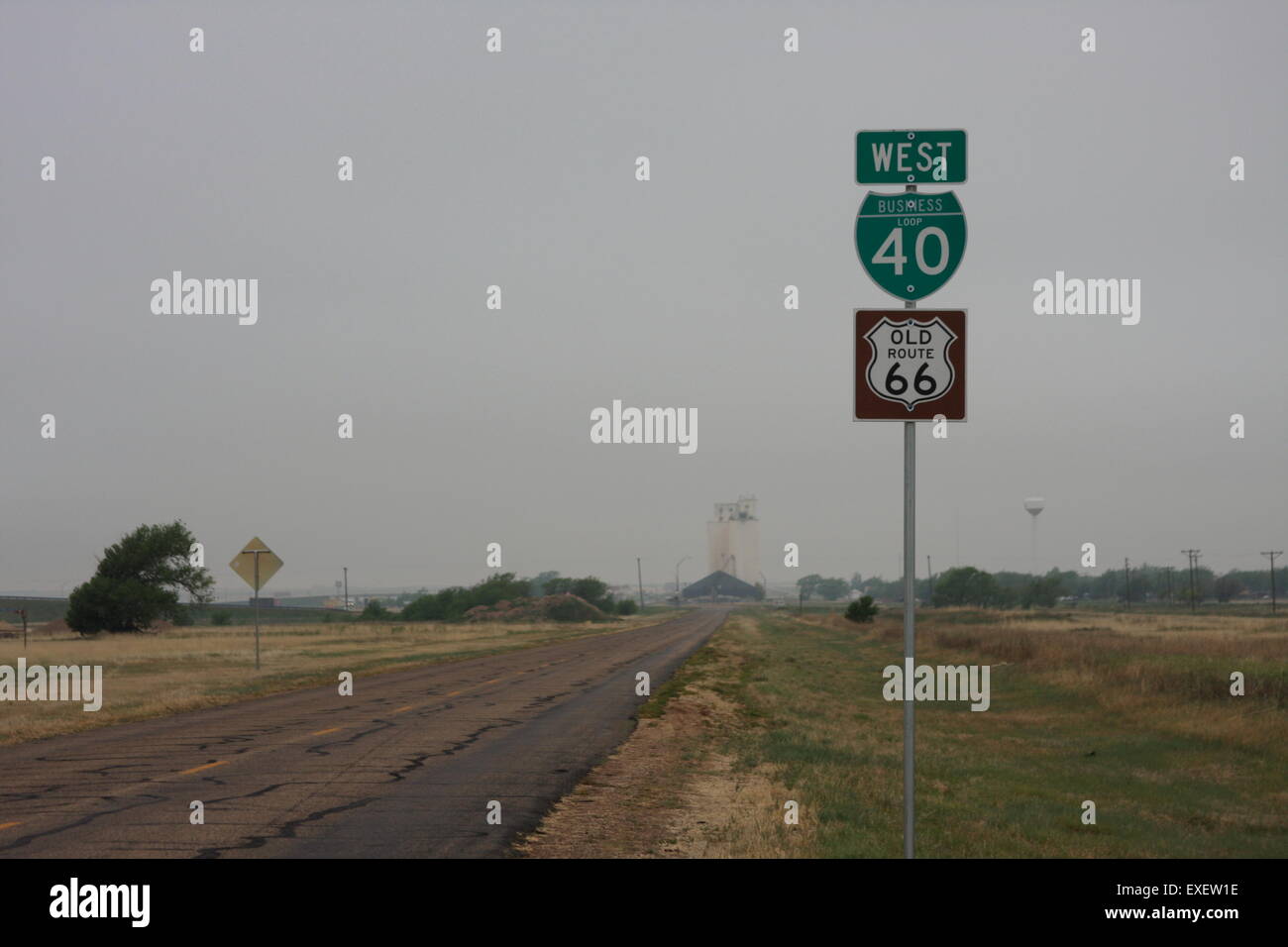 66 Schild in Texas USA Route Stockfoto