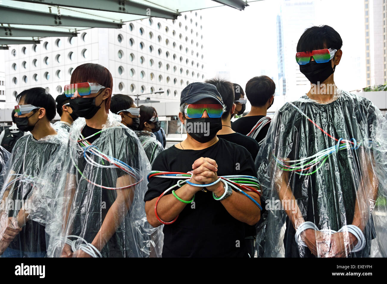Kein Plastik bitte Studenten Hong Kong Island China Chinesisch Stockfoto