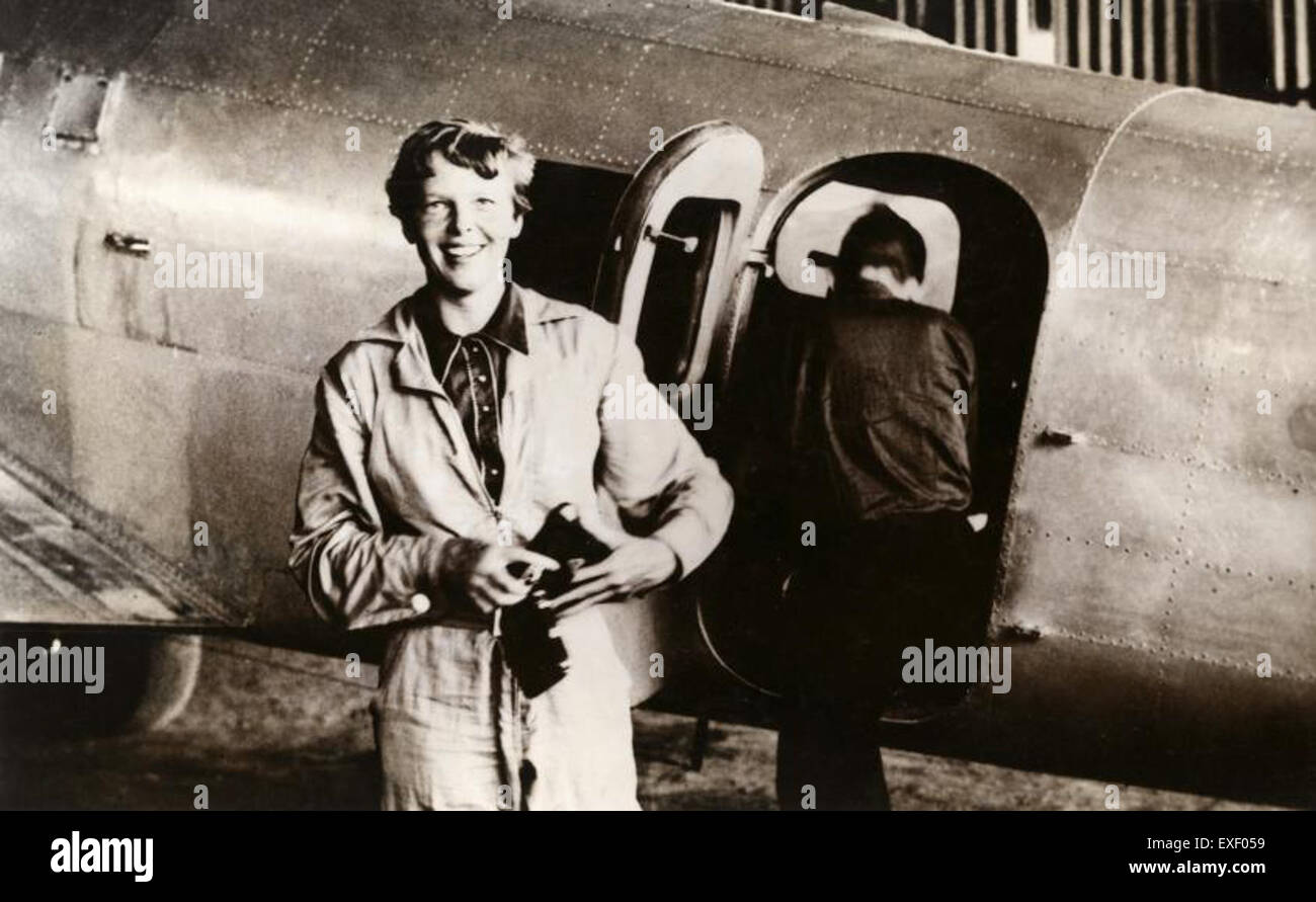 Pilote Amelia Earhart Pilot Amelia Earhart Stockfoto