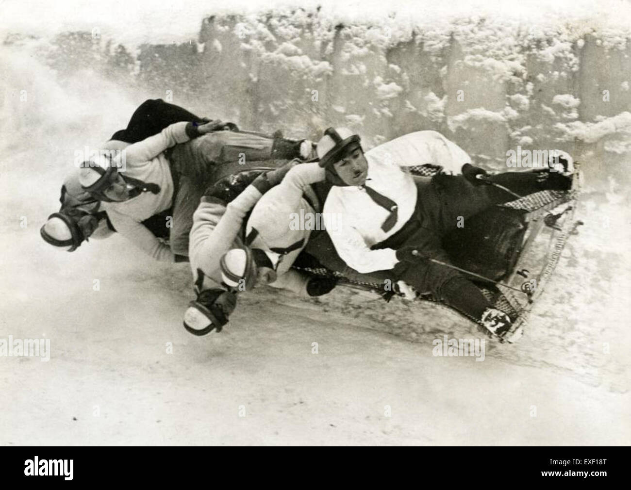 Bobsleeën, Vijfmansbob Bob Stockfoto