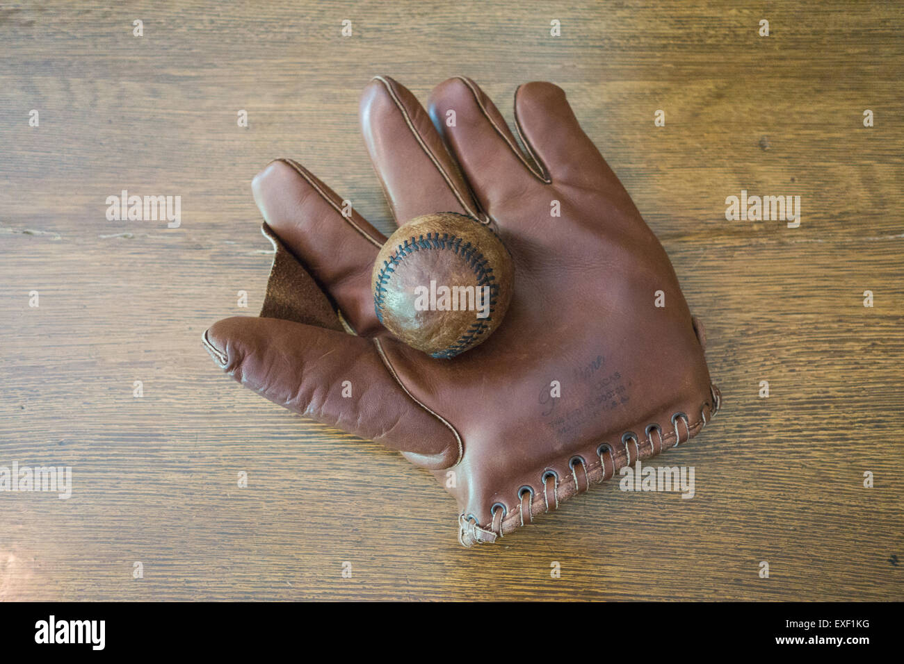 alten Baseballhandschuh 1900 Stockfoto