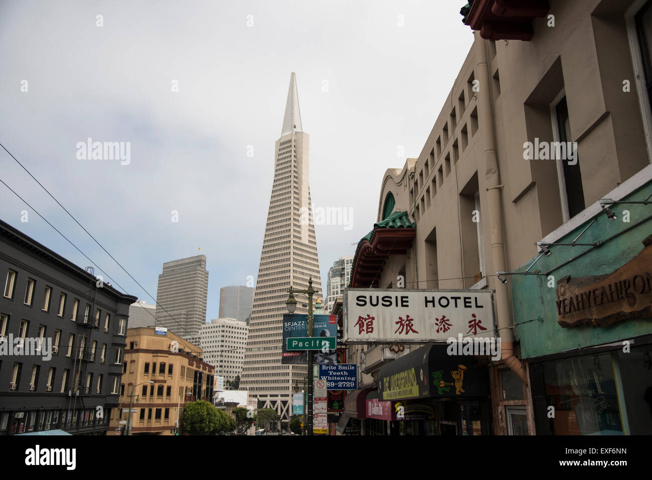 Leben in die Innenstadt von San Francisco - Views Stockfoto