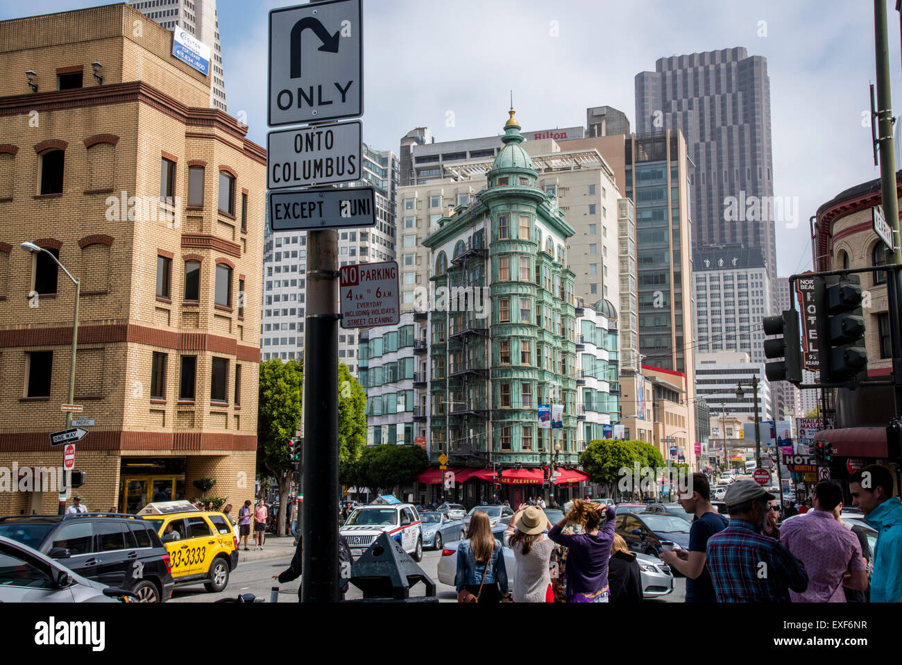Leben in die Innenstadt von San Francisco - Views Stockfoto