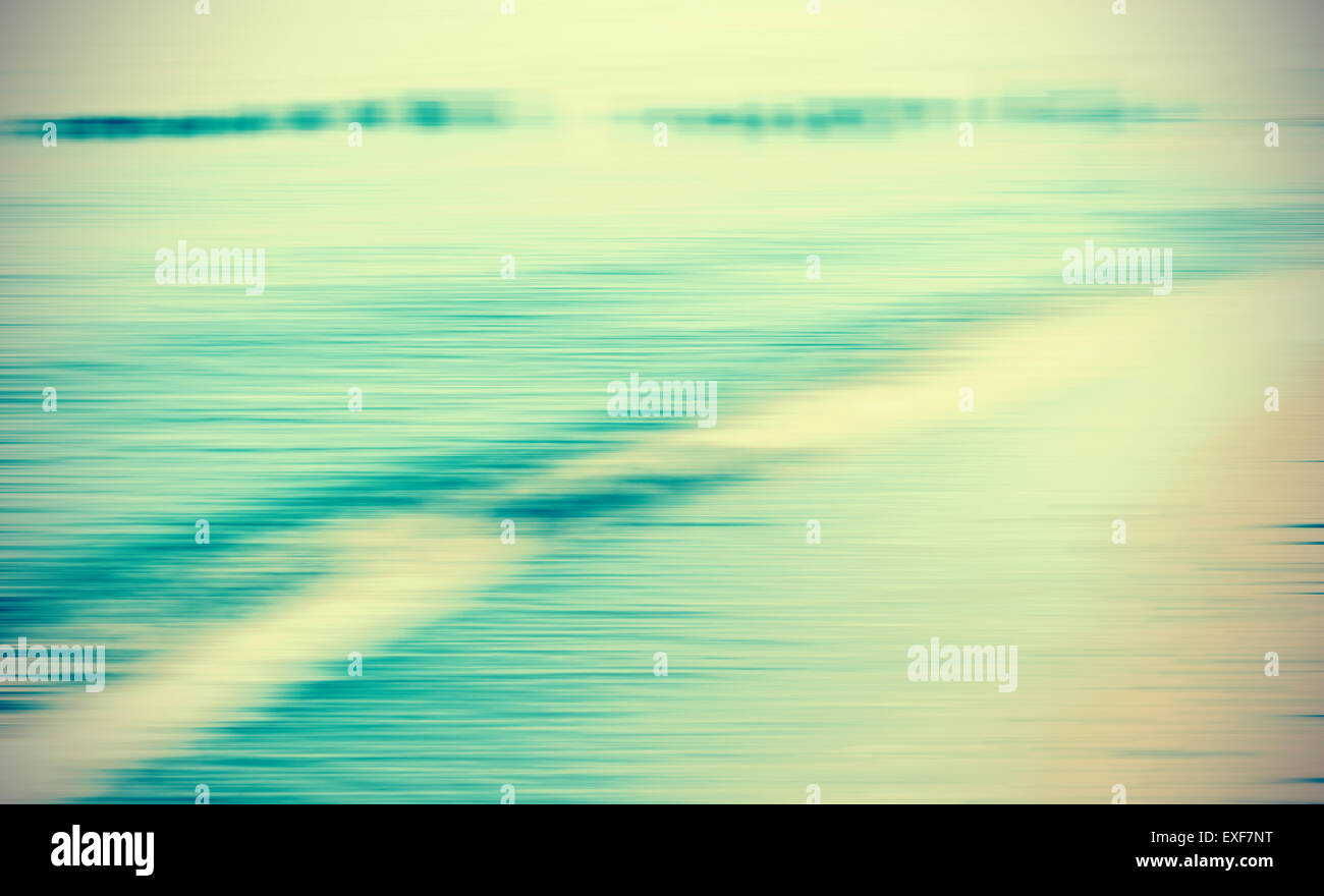 Bewegung verwischt Meer Hintergrund, Retro-Kreuz verarbeiteten Farben. Stockfoto